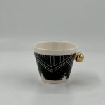 فنجان چایخوری سرامیکی طرح کوهستان سیاه مدلMC_62467